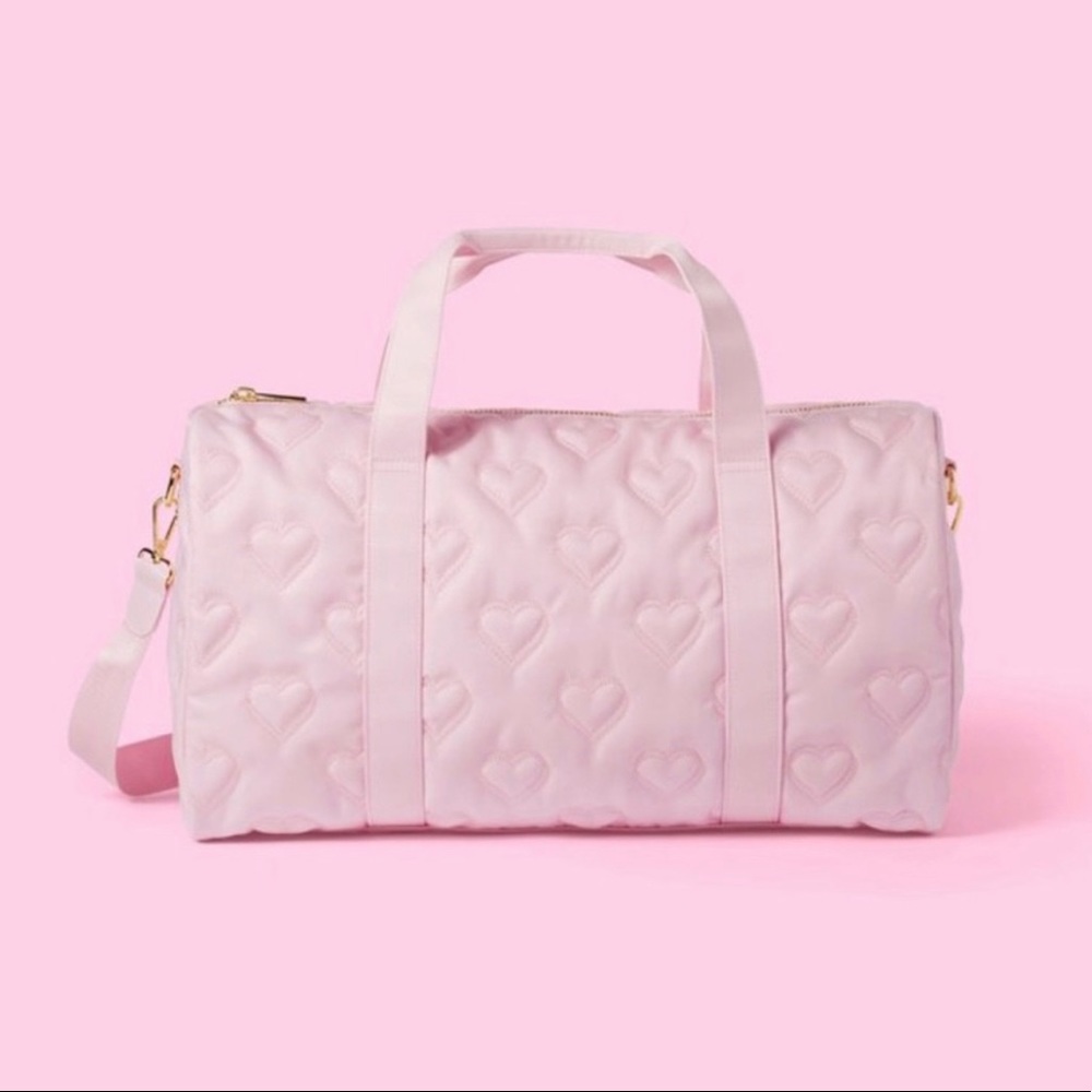 Stoney Clover Lane Pink Quilted Heart Duffle Bag. Limited edition 🌈